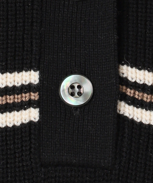 journal standard L'essage(ジャーナルスタンダードレサージュ)の「アゼボーダーポロニット(ニット/セーター・レディース・ブラック/ブラウン・FREE)」の21枚目の写真