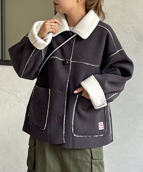 リバーシブルボアブルゾン（ブルゾン）｜CPCM（シーピーシーエム）の