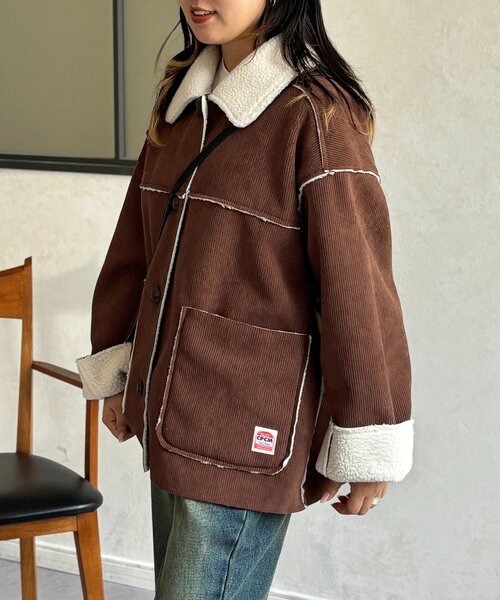 リバーシブルボアブルゾン（ブルゾン）｜CPCM（シーピーシーエム）の