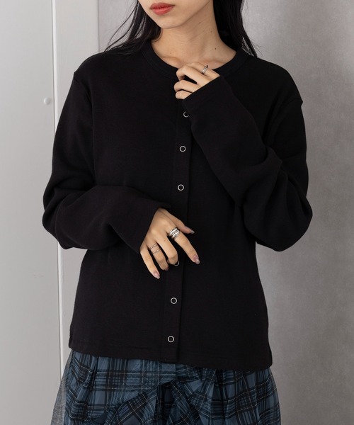 Healthknit(ヘルスニット)の「【Healthknit】Classic Fraise Crewnec Crign L/S(カーディガン/ボレロ・レディース・アイボリー系2/レッド/ブラック/ナチュラル・FREE)」の13枚目の写真