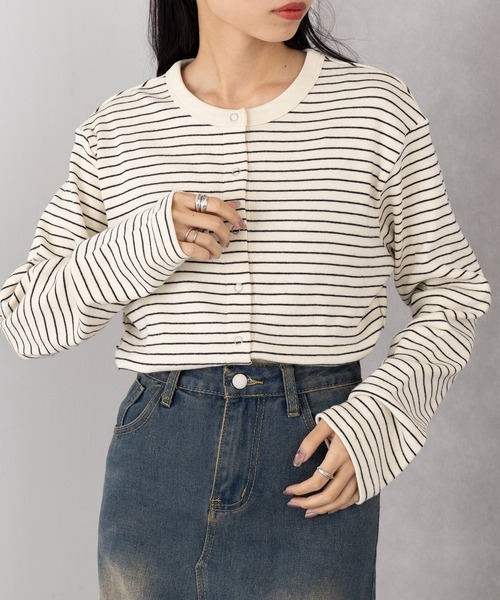 Healthknit(ヘルスニット)の「【Healthknit】Classic Fraise Crewnec Crign L/S(カーディガン/ボレロ・レディース・アイボリー系2/レッド/ブラック/ナチュラル・FREE)」の16枚目の写真
