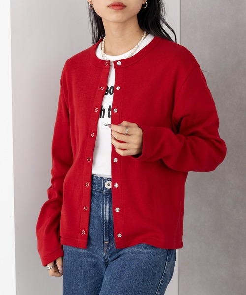 Healthknit(ヘルスニット)の「【Healthknit】Classic Fraise Crewnec Crign L/S(カーディガン/ボレロ・レディース・アイボリー系2/レッド/ブラック/ナチュラル・FREE)」の22枚目の写真