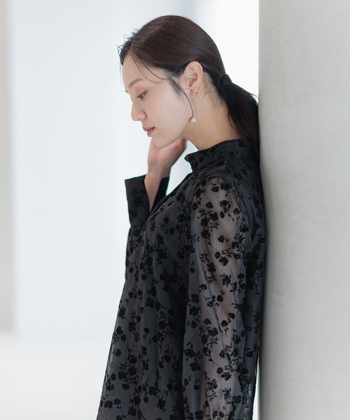 Andemiu（アンデミュウ）の「シアーフロッキーキリカエミニワンピース598278（ワンピース・レディース・ネイビー/ブラック/オフホワイト・FREE）」の10枚目の写真