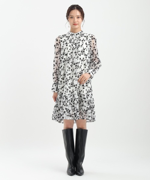 Andemiu（アンデミュウ）の「シアーフロッキーキリカエミニワンピース598278（ワンピース・レディース・ネイビー/ブラック/オフホワイト・FREE）」の15枚目の写真