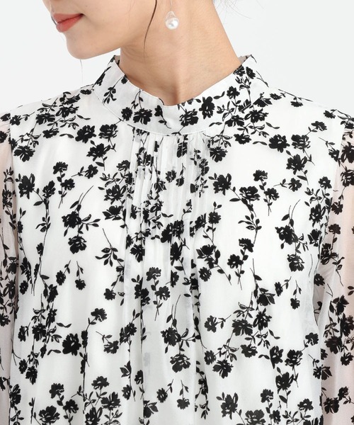 Andemiu（アンデミュウ）の「シアーフロッキーキリカエミニワンピース598278（ワンピース・レディース・ネイビー/ブラック/オフホワイト・FREE）」の18枚目の写真