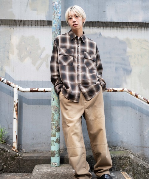 WEGO（ウィゴー）の「WEGO/【25年秋冬新作】イージーダブルニーパンツ（デニムパンツ・メンズ・ブラウン/ブラック系3/ベージュ/スカイブルー・MEDIUM/LARGE）」の7枚目の写真