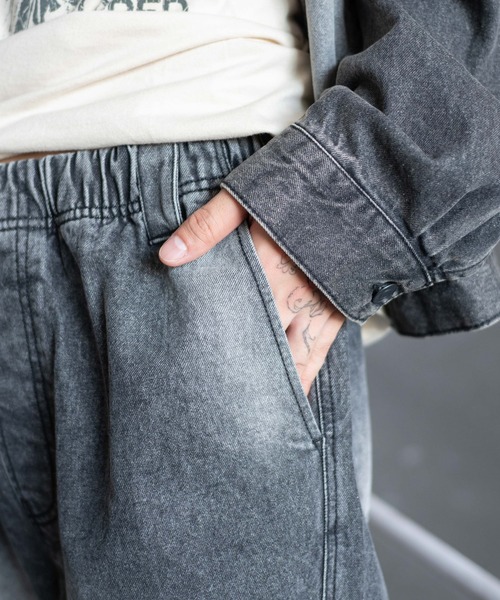 WEGO（ウィゴー）の「WEGO/【25年秋冬新作】イージーダブルニーパンツ（デニムパンツ・メンズ・ブラウン/ブラック系3/ベージュ/スカイブルー・MEDIUM/LARGE）」の9枚目の写真