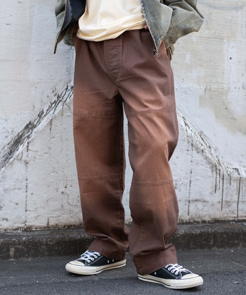 WEGO（ウィゴー）の「WEGO/【25年秋冬新作】イージーダブルニーパンツ（デニムパンツ・メンズ・ブラウン/ブラック系3/ベージュ/スカイブルー・MEDIUM/LARGE）」の20枚目の写真
