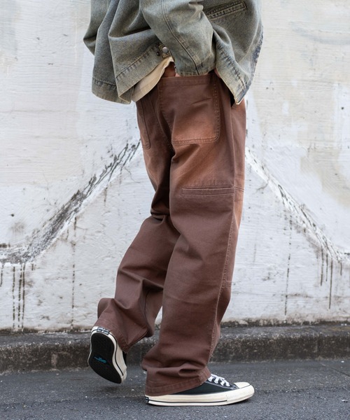 WEGO（ウィゴー）の「WEGO/【25年秋冬新作】イージーダブルニーパンツ（デニムパンツ・メンズ・ブラウン/ブラック系3/ベージュ/スカイブルー・MEDIUM/LARGE）」の21枚目の写真