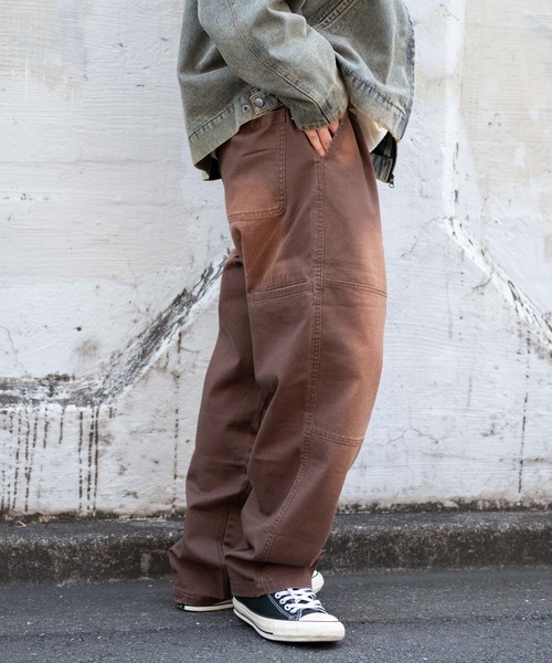 WEGO（ウィゴー）の「WEGO/【25年秋冬新作】イージーダブルニーパンツ（デニムパンツ・メンズ・ブラウン/ブラック系3/ベージュ/スカイブルー・MEDIUM/LARGE）」の22枚目の写真