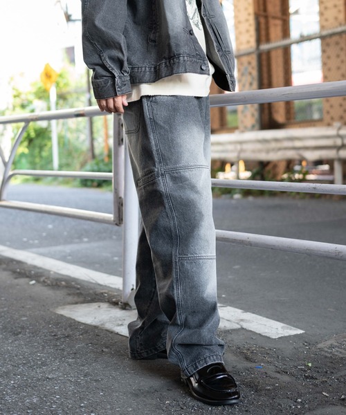 WEGO（ウィゴー）の「WEGO/【25年秋冬新作】イージーダブルニーパンツ（デニムパンツ・メンズ・ブラウン/ブラック系3/ベージュ/スカイブルー・MEDIUM/LARGE）」の17枚目の写真