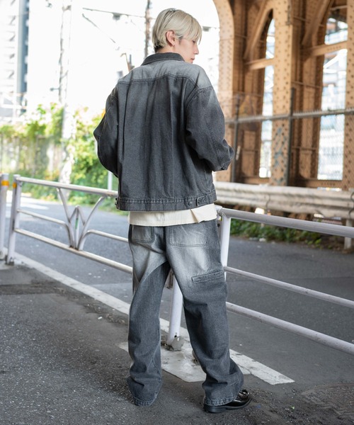 WEGO（ウィゴー）の「WEGO/【25年秋冬新作】イージーダブルニーパンツ（デニムパンツ・メンズ・ブラウン/ブラック系3/ベージュ/スカイブルー・MEDIUM/LARGE）」の18枚目の写真