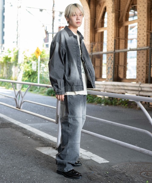 WEGO（ウィゴー）の「WEGO/【25年秋冬新作】イージーダブルニーパンツ（デニムパンツ・メンズ・ブラウン/ブラック系3/ベージュ/スカイブルー・MEDIUM/LARGE）」の19枚目の写真