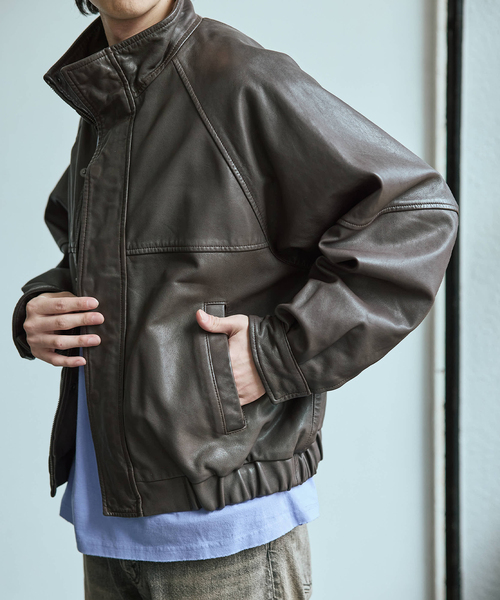 ジャーナルスタンダード　ゴートレザー　ライダースジャケット　ブルゾン JOURNAL STANDARD（ジャーナルスタンダード）の「ゴートレザー