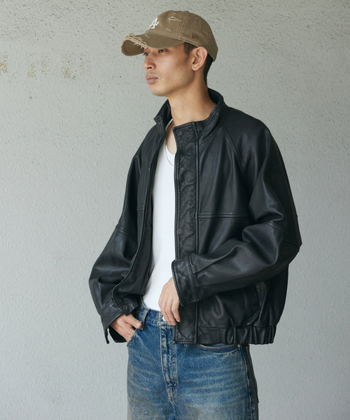 JOURNAL STANDARD シープレザーライダースブルゾン JOURNAL STANDARD｜シープ レザー ウォッシュド ジップ ブルゾン