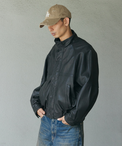 JOURNAL STANDARD シープレザーライダースブルゾン JOURNAL STANDARD｜シープ レザー ウォッシュド ジップ ブルゾン