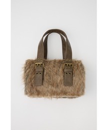 LAGUA GEM | FAUX FUR COMPACT バッグ(ハンドバッグ)