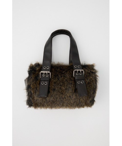 LAGUA GEM（ラグアジェム）の「FAUX FUR COMPACT バッグ（ハンドバッグ・レディース・ブラウン/ブラック・FREE）」の2枚目の写真