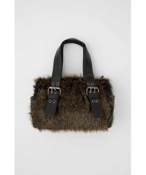 LAGUA GEM（ラグアジェム）の「FAUX FUR COMPACT バッグ（ハンドバッグ・レディース・ブラウン/ブラック・FREE）」の3枚目の写真