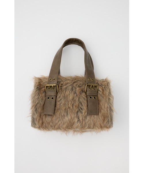 LAGUA GEM（ラグアジェム）の「FAUX FUR COMPACT バッグ（ハンドバッグ・レディース・ブラウン/ブラック・FREE）」の9枚目の写真