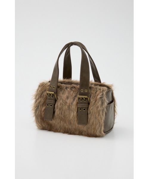 LAGUA GEM（ラグアジェム）の「FAUX FUR COMPACT バッグ（ハンドバッグ・レディース・ブラウン/ブラック・FREE）」の10枚目の写真