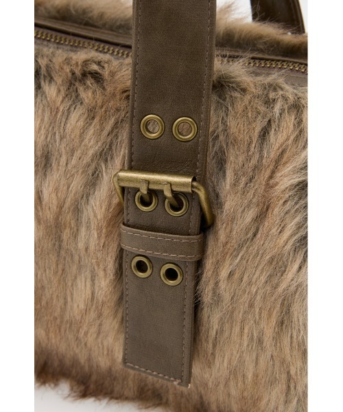 LAGUA GEM（ラグアジェム）の「FAUX FUR COMPACT バッグ（ハンドバッグ・レディース・ブラウン/ブラック・FREE）」の15枚目の写真