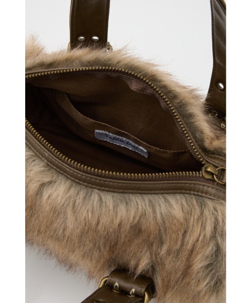 LAGUA GEM（ラグアジェム）の「FAUX FUR COMPACT バッグ（ハンドバッグ・レディース・ブラウン/ブラック・FREE）」の17枚目の写真