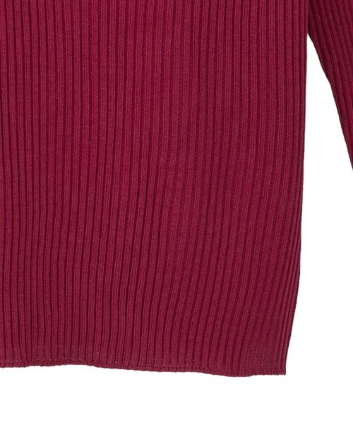 earth music&ecology（アースミュージックアンドエコロジー）の「スクエアホルターネックリブプルオーバー（Tシャツ/カットソー・レディース・ボルドー/ブラック/アイボリー/ブラウン・M/S）」の12枚目の写真