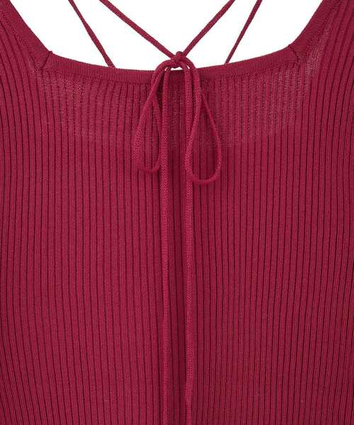 earth music&ecology（アースミュージックアンドエコロジー）の「スクエアホルターネックリブプルオーバー（Tシャツ/カットソー・レディース・ボルドー/ブラック/アイボリー/ブラウン・M/S）」の11枚目の写真