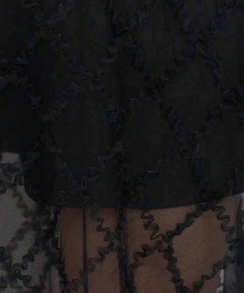 ROYAL PARTY（ロイヤルパーティー）の「インナーショーパン付シアーチェックロングフレアスカート（スカート・レディース・ブラウン/ベージュ/ブラック・FREE）」の10枚目の写真