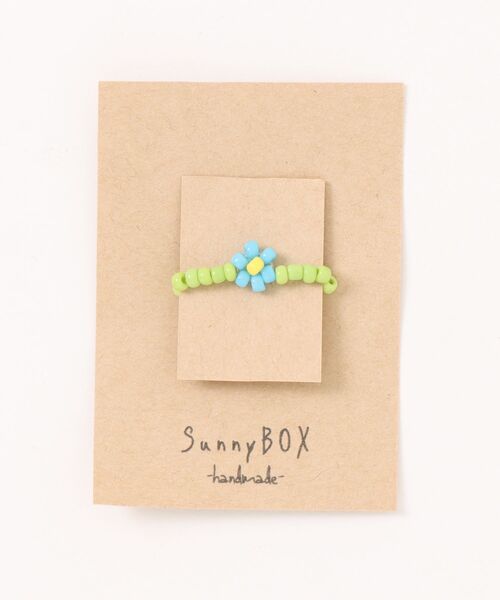 VIBGYOR（ヴィブジョー）の「【SunnyBOX】ビーズデイジーのチェーンリング(MA)（リング・レディース・ブルー系その他2/ブルー系その他/パープル系1/ブルー系1/パープル系2/ブルー系2・FREE）」の3枚目の写真