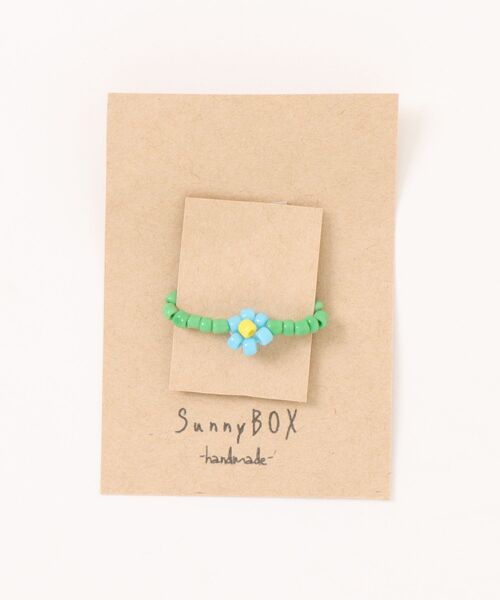 VIBGYOR（ヴィブジョー）の「【SunnyBOX】ビーズデイジーのチェーンリング(MA)（リング・レディース・ブルー系その他2/ブルー系その他/パープル系1/ブルー系1/パープル系2/ブルー系2・FREE）」の4枚目の写真
