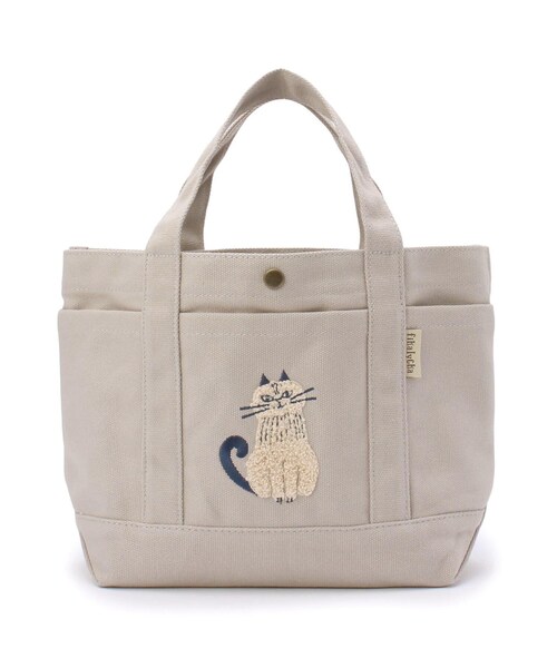 one'sterrace（ワンズテラス）の「FIKA 帆布トート サガラ（トートバッグ・レディース・ダークブラウン系8/ブルー系その他7/ブラック系8/イエロー系8/ベージュ系その他7・99）」の4枚目の写真