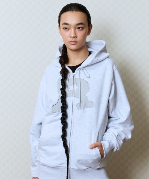 LUVISTRUE（ラヴイズトゥルー）の「GT R HOOD ZIP UP（パーカー・レディース・ブラック/その他/ネイビー・FREE）」の10枚目の写真