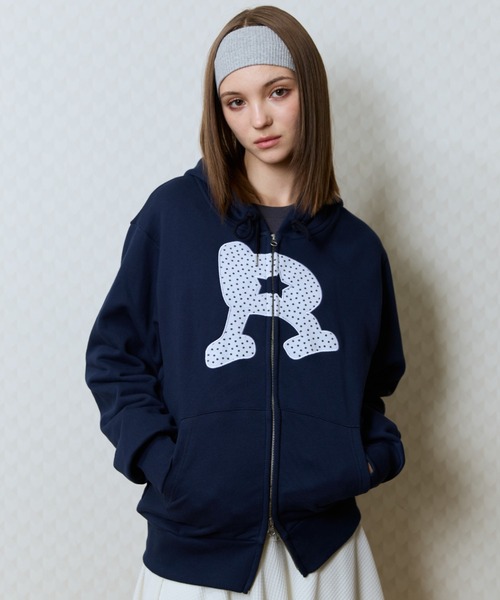 LUVISTRUE（ラヴイズトゥルー）の「GT R HOOD ZIP UP（パーカー・レディース・ブラック/その他/ネイビー・FREE）」の7枚目の写真