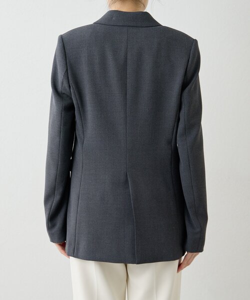 Drawing Numbers（ドローイング ナンバーズ）の「【Drawing Numbers】ストレッチオックスピークドシングルジャケット（テーラードジャケット・レディース・ネイビー/チャコールグレー・38）」の14枚目の写真