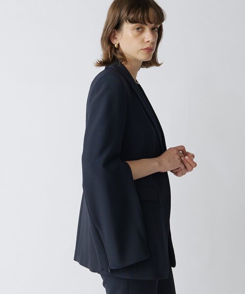 2024✨ドローイングナンバーズ トロピカルピークドラペルジャケット 黒 38 トロピカルピークドラペルジャケットハーフライニング | Drawing