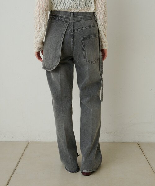 Omekashi（オメカシ）の「ポケット付きフレアデニム（デニムパンツ・レディース・ブルー/ブラック・36/38）」の5枚目の写真