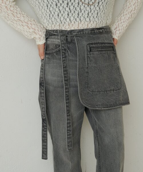 Omekashi（オメカシ）の「ポケット付きフレアデニム（デニムパンツ・レディース・ブルー/ブラック・36/38）」の10枚目の写真