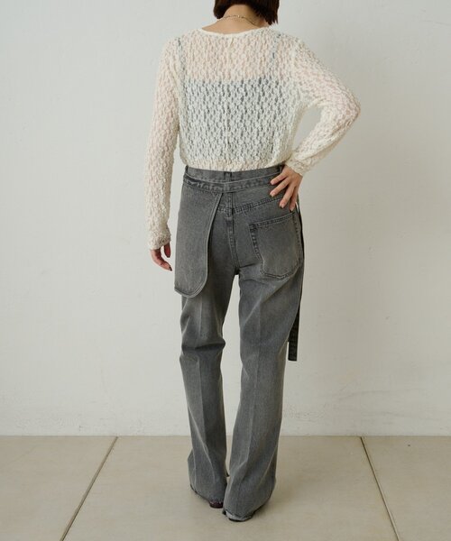 Omekashi（オメカシ）の「ポケット付きフレアデニム（デニムパンツ・レディース・ブルー/ブラック・36/38）」の16枚目の写真