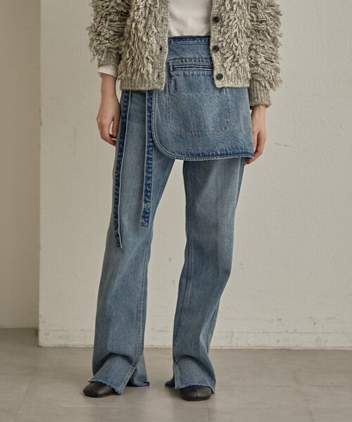 Omekashi（オメカシ）の「ポケット付きフレアデニム（デニムパンツ・レディース・ブルー/ブラック・36/38）」の17枚目の写真