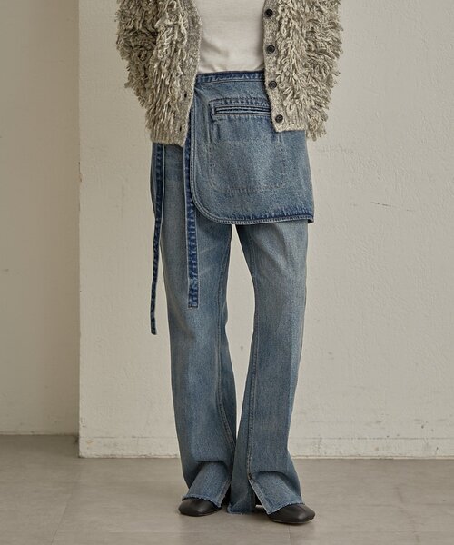 Omekashi（オメカシ）の「ポケット付きフレアデニム（デニムパンツ・レディース・ブルー/ブラック・36/38）」の18枚目の写真