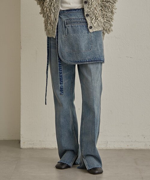 Omekashi（オメカシ）の「ポケット付きフレアデニム（デニムパンツ・レディース・ブルー/ブラック・36/38）」の19枚目の写真