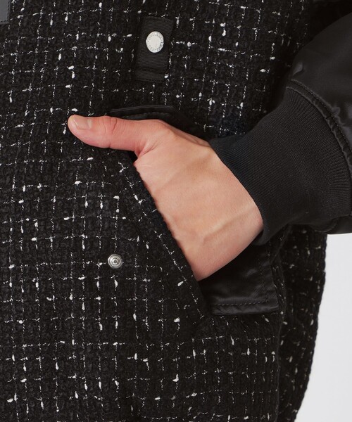LOVELESS（ラブレス）の「モノトーンツイードコンビMA-1（MA-1・メンズ・ブラック・L/M/S）」の11枚目の写真