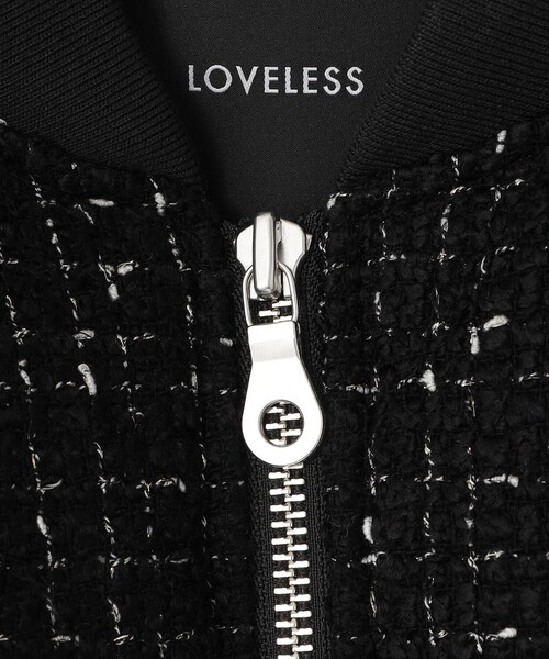 LOVELESS（ラブレス）の「モノトーンツイードコンビMA-1（MA-1・メンズ・ブラック・L/M/S）」の14枚目の写真