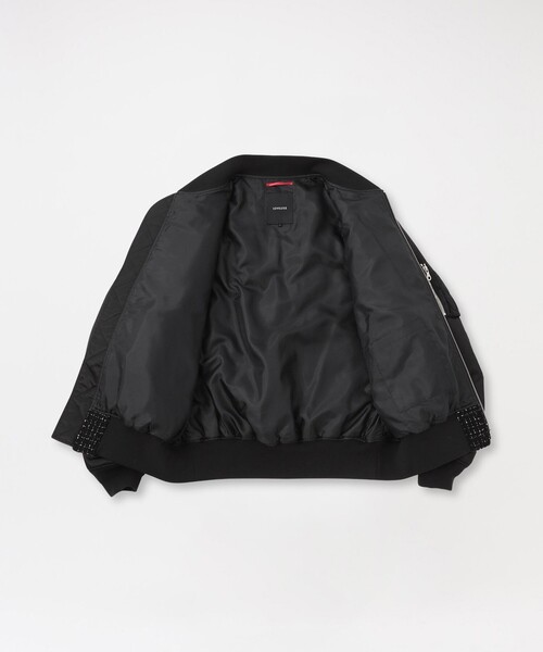 LOVELESS（ラブレス）の「モノトーンツイードコンビMA-1（MA-1・メンズ・ブラック・L/M/S）」の16枚目の写真