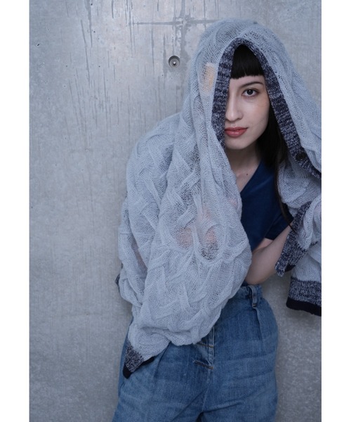 CAROUSE LAMBRA（ケラウズランブラ）の「LONG SLV. V CARDIGAN（カーディガン/ボレロ・レディース・ライトグレー・FREE）」の2枚目の写真