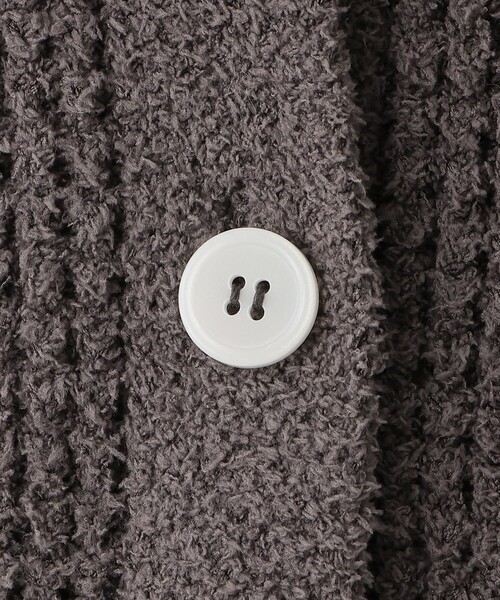 Afternoon Tea（アフタヌーンティー）の「ワッフルニットカーディガン（カーディガン/ボレロ・レディース・ホワイト/ダークグレー・ONE SIZE）」の9枚目の写真