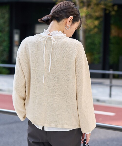 セール】テープヤーンボートネックニットプルオーバー（ニット