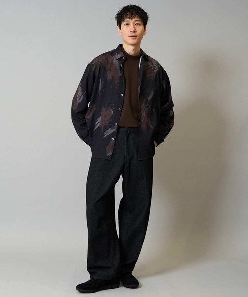 a.v.v（アーヴェヴェ）の「【洗濯機で洗える】デニムバレルレッグイージーパンツ（その他パンツ・メンズ・ネイビー/ブラック・48/46）」の11枚目の写真